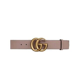 NWOT Gucci Beige Marmont Double G Leather Belt